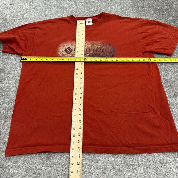 Columbia Graphic T-Shirt Mens XL Red Crew Neck Short Sleeve Cotton Casual Tee - Picture 10 of 12